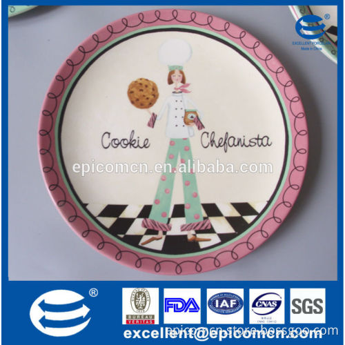 new bone china cake plate for wedding, ceramic cookie plate china manufacture